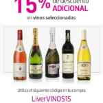 Cupón Liverpool de 15% de descuento en vinos y licores