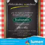 Promoción Día del Maestro Lumen: certificado de $500 de Italiannis en la compra de $3,000 en tecnología