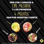 4 mojitos GRATIS en California Pizza Kitchen Masaryk si vas con 3 amigos