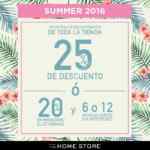 Ofertas Home Store Summer 2016: 25% de descuento ó 20% en monedero y hasta 12 meses sin intereses