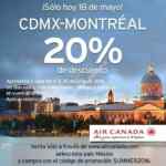 Vuelo Ciudad de México-Montreal por Air Canada con 20% de descuento sólo hoy 18 de mayo