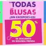En Suburbia todas las blusas 50% de descuento en la segunda prenda