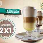 2x1 en Capuchinos los miércoles en Bisquets Obregón durante junio y julio