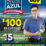 Venta Azul Best Buy 16 al 22 de junio 2016: $100 en cupones por cada $1,000 de compra
