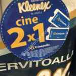 Cupón 2x1 en Cinépolis en las sevitoallas Kleenex, válido para todas las salas todos los días