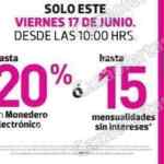 Venta de Plaza Liverpool 17 de junio 2016: hasta 20% en monedero ó 15 meses sin intereses
