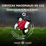 En Moshi Moshi cervezas a $25 mañana en el partido México-Jamaica
