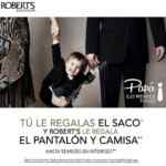 Promoción Día del Padre Roberts: pantalón y camisa de regalo en la compra de un saco
