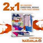 Ofertas Temporada Naranja (Julio Regalado 2016): 2x1 en lencería, corsetería, medias y pijamas