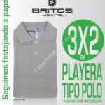 3x2 en playeras tipo polo en tiendas Britos Jeans