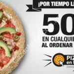 Hora Feliz Benedettis: 50% de descuento en TODAS las pizzas de lunes a jueves en horarios establecidos al pedir en línea