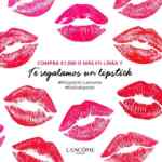 Promoción Día del Lipstick Lancome 29 de julio: lápiz labial GRATIS en compras a partir de $1000 y envío gratis