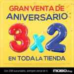 Gran Venta de Aniversario Mobo Shop: 3x2 en toda la tienda del 29 de julio al 14 de agosto