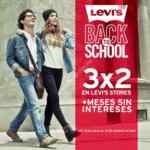 Promoción Levis Back to School: 3x2 en Levis Store y 6 meses sin intereses
