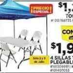 Combo Lowes: mesa + 4 sillas plegables a $1,999