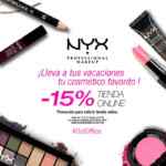15% de descuento en cosméticos Nyx del 15 al 18 julio