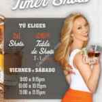 Promoción Timer Shots Hooters: 2x1 en shots los viernes y sábados en Hooters