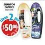 2 Shampoos Caprice de 800ml a $50 en Farmacias Guadalajara