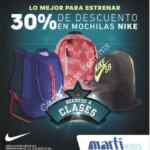 30% de descuento en mochilas Nike en Martí