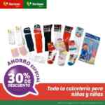 30% de descuento en toda la calcetería para niño y niña en Soriana Hiper y Súper