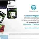 En la compra de cartuchos originales, HP te devuelve el IVA