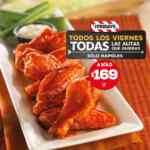 Promoción Fridays Napoles: TODAS las alitas que puedas comer por $169 los viernes