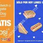 Pepsi GRATIS en la compra de un hot dog en Tiendas Extra participantes sólo hoy 1 de agosto