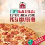 En Papa Johns nueva pizza delgada estilo New York a $99 la pizza grande