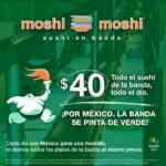 Promoción Moshi Moshi Juegos Olímpicos Río 2016: Todo el sushi a $40 los días que gane México medalla