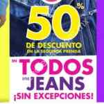 Promoción Suburbia: 50% de descuento en la segunda prenda de jeans (todos los modelos)