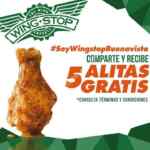 Cupón de 5 alitas gratis en Wingstop Buenavista