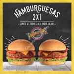 2x1 en hamburguesas en Fuddruckers de lunes a jueves a partir de las 6:00 PM