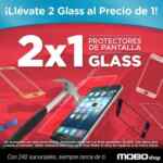 2x1 en protectores de pantalla Glass para celular en tiendas Mobo