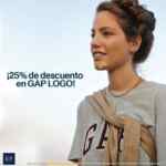 En tiendas Gap 25% de descuento en Gap Logo