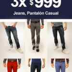 En Mens Fashion 3 pantalones o jeans por $999
