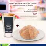 Mini pan de muerto gratis en la compra de un café en Sams Club