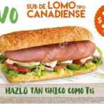 Nuevo sub de lomo canadiense a $30 pesos en Subway