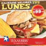 Los lunes todas las hamburguesas a $99 en Texas Ribs