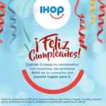 Promoción IHOP cumpleañeros: $100 en consumo de regalo el día de tu cumpleaños