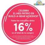 Promoción patria Build a Bear Workshop: 16% de descuento todos los miércoles de Septiembre