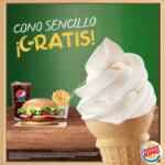 En Burger King cono GRATIS para todos los estudiantes en la compra de cualquier combo