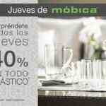 Promoción jueves de móbica 15 de septiembre: 40% de descuento en todo plástico