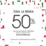 Promoción LOB Fiestas Patrias: 50% de descuento en la segunda prenda en toda la tienda, incluye rebajas