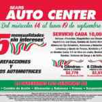 Promoción Sears Auto Center: 15 meses sin intereses en refacciones y servicios automotrices y descuento en servicio