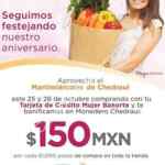 Promoción Banorte y Chedraui Martimiércoles 25 y 26 de octubre: $150 en monedero por cada $1,000 de compra