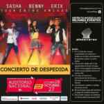 Boletos gratis para el concierto de Sasha, Benny y Erik con tus compras en Plaza Carso