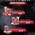 Nuevos combos Estadio Cinemex NFL 2016 (incluyen boleto)