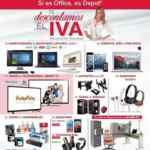 En Office Depot descuento del IVA en computadoras, pantallas, muebles, bocinas, consumibles, etc.