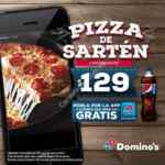Pide una pizza de sartén de 1 ingrediente en la app de Dominos y llévate gratis un refresco de 1.5 litros