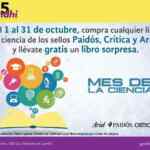 Promoción Gandhi mes de la ciencia, libro gratis en la compra de cualquier libro de ciencia